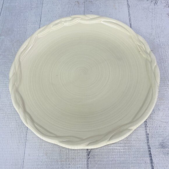 Tracy OCTAVIA HILL Solid Cream Twisted Rope Edge Ceramic 8" Salad Plates Set 4 - Picture 8 of 16